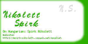 nikolett spirk business card